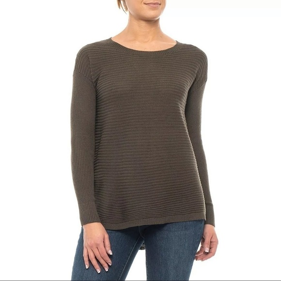 Tahari Light Brown "Button-Back" Sweater Large - Picture 1 of 7